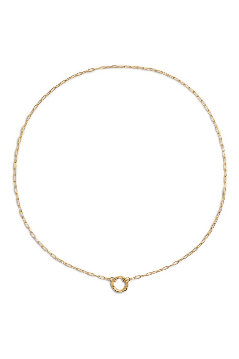 Oval Link Chain Charm Necklace, Main, color, 18K GOLD VERMEIL