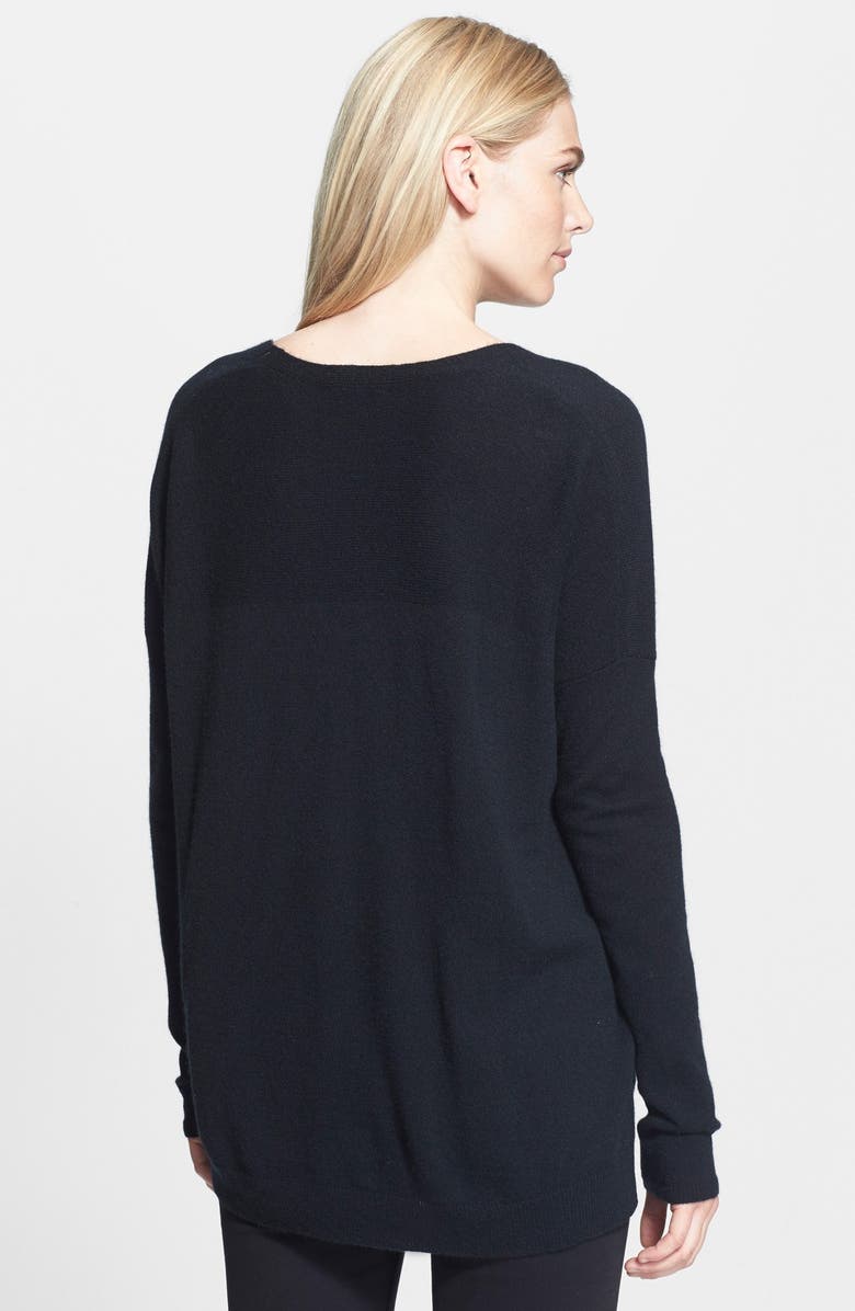 Vince Rack Stitch V-Neck Sweater, Alternate, color, 