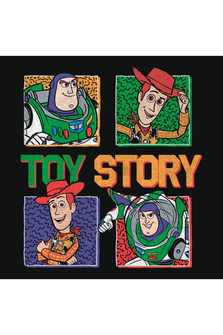 Mens Toy Story Astronaut and Sheriff Portraits T Shirt, Alternate, color, Black