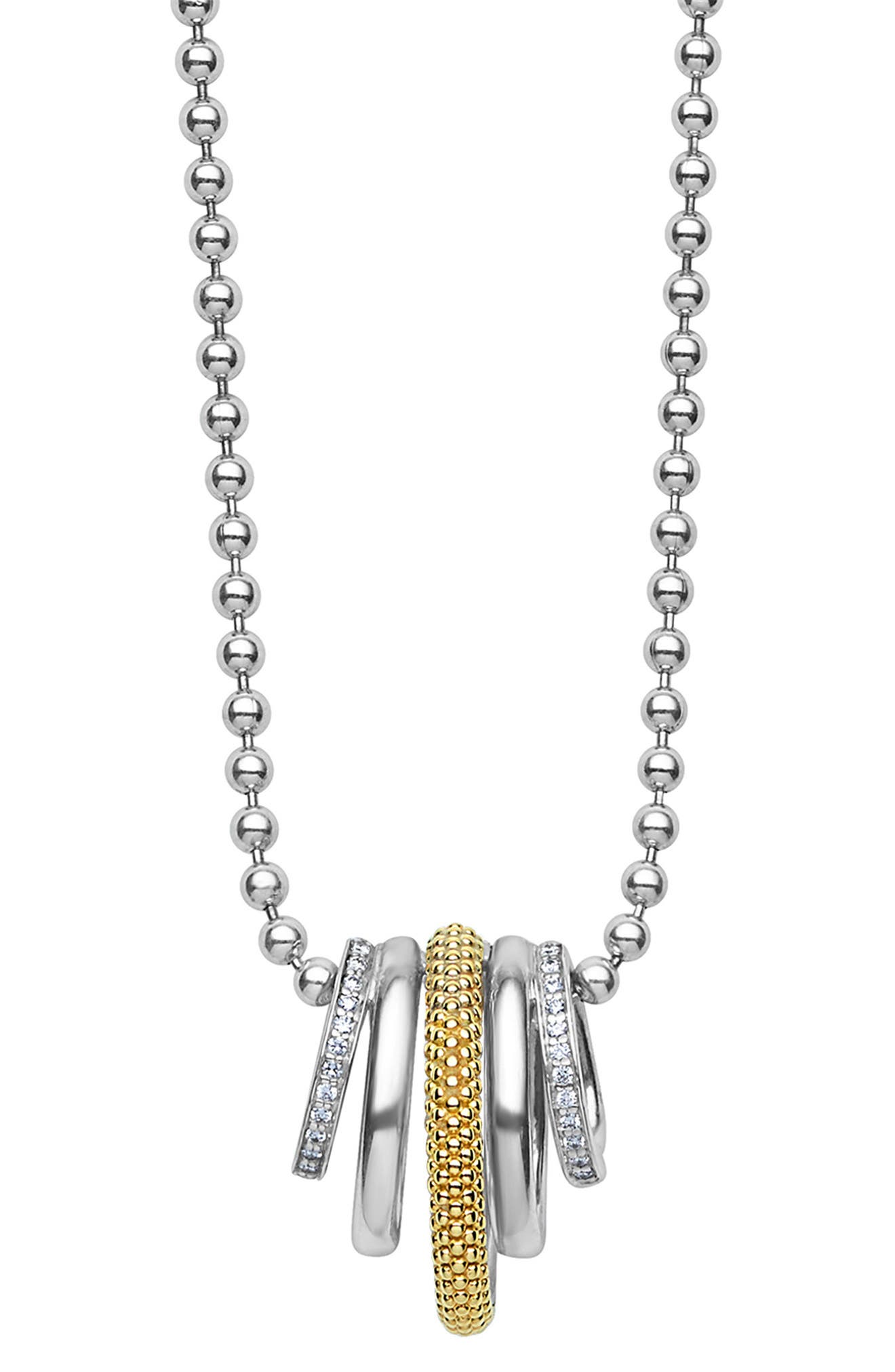LAGOS Caviar Lux Pavé Diamond Pendant Necklace (Women) | Nordstrom