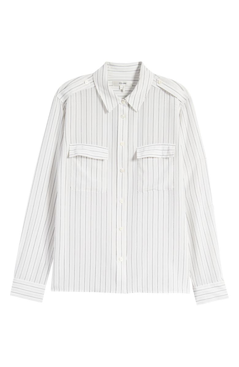FRAME Stripe Silk Button-Up Shirt, Alternate, color,