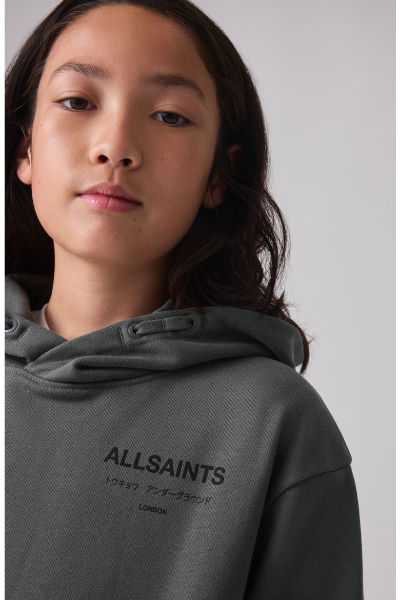 Kids' Underground Oversize Logo Hoodie, Alternate, color, GREY
