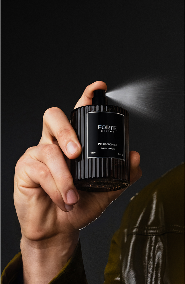 Forte Series Protagonist Eau de Parfum (3.4 oz ) ,  Sweet & Woody, Alternate, color, Black