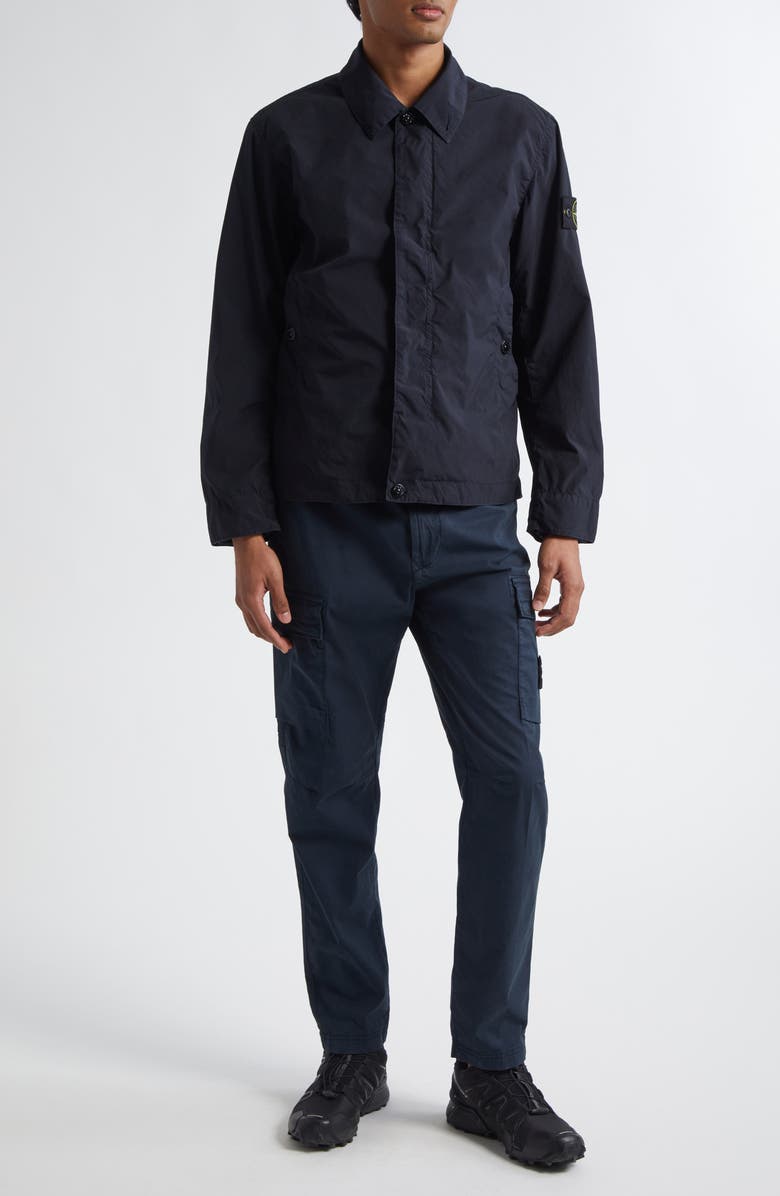 Stone Island Stretch Cotton Cargo Trousers, Alternate, color, Navy Blue