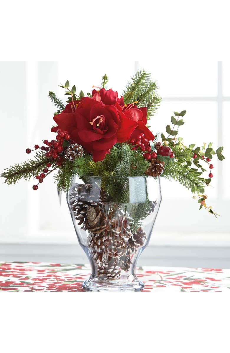 tag York Clear Glass Decorative Vase for Christmas Decor, Alternate, color, Clear