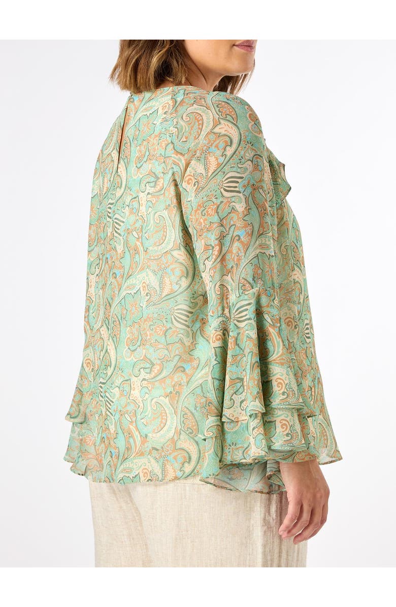 Live Unlimited Print Frill Blouse, Alternate, color, Green