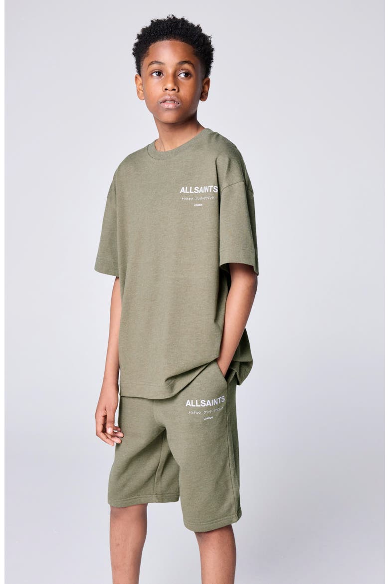 Kids' Underground Tee & Shorts Set, Alternate, color, KHAKI GREEN