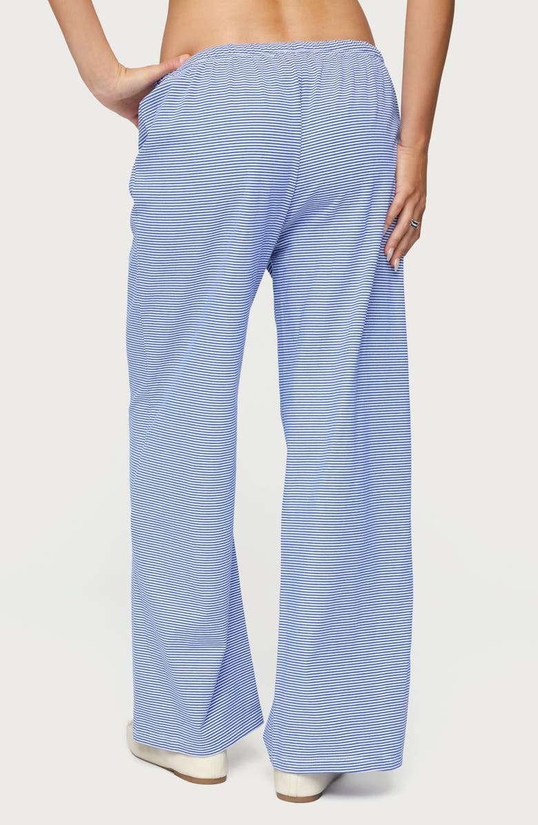 EDIKTED Olivia Stripe Relaxed Fit Drawstring Pants, Alternate, color, Blue-And-White