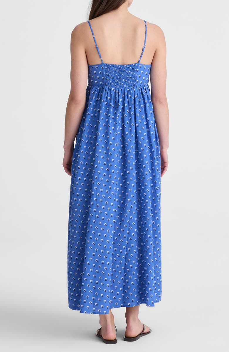 Madewell Empire Waist Midi Dress, Alternate, color, Retro Blue