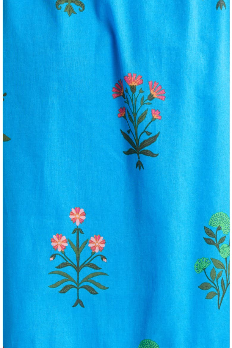 Lizeth Placed Floral Cotton Shirdress, Alternate, color, BLUE-MULTI