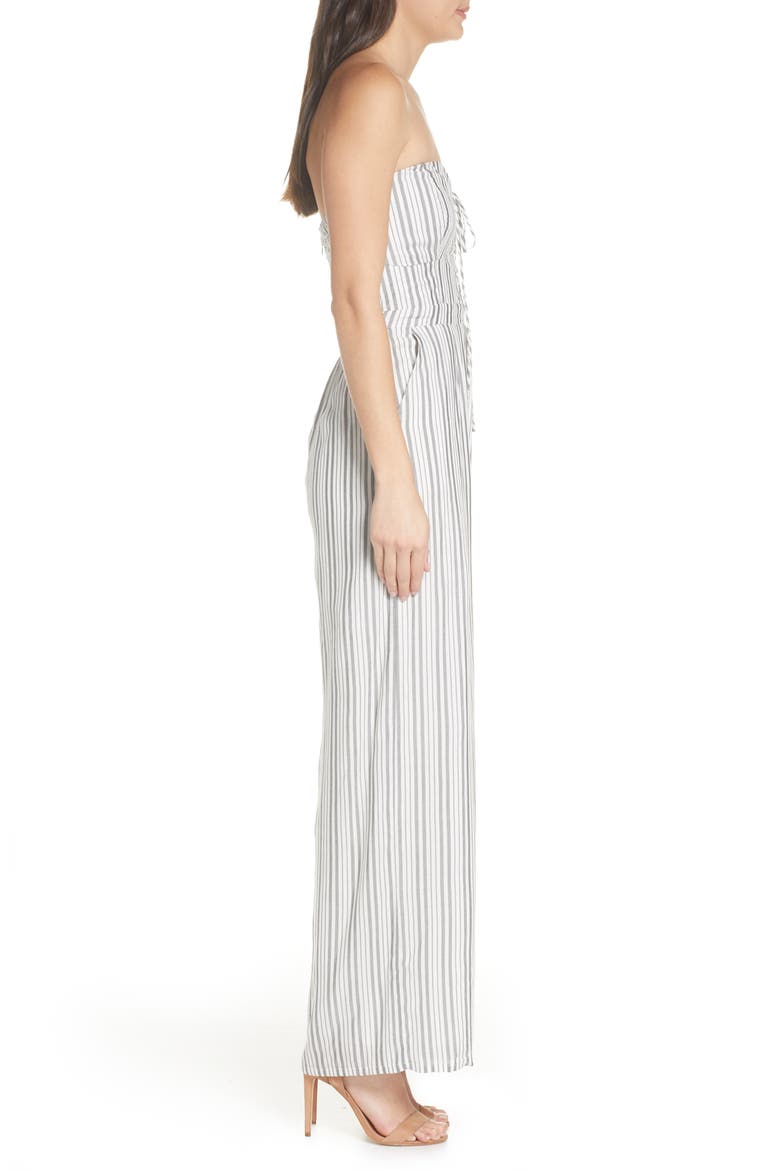 x Dress Up Buttercup Game Day Strapless Jumpsuit, Alternate, color, STRIPE