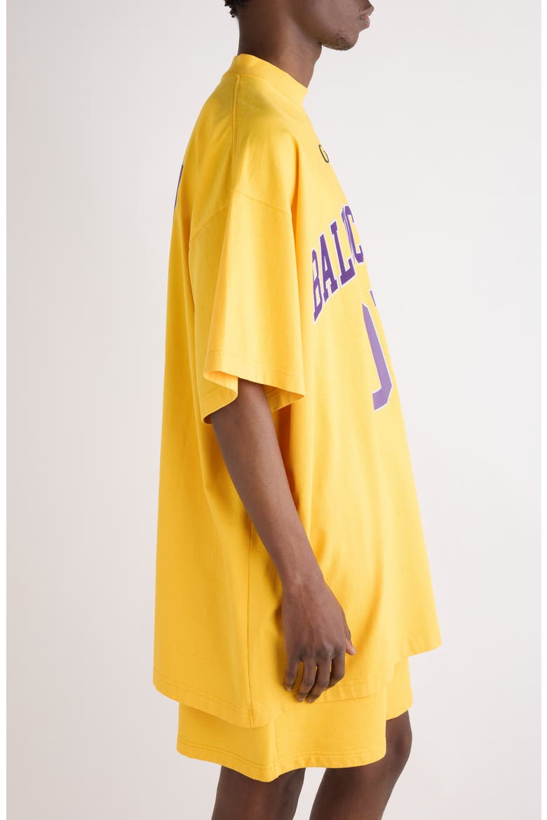 Jersey Oversize Cotton T-Shirt, Alternate, color, 7090 YELLOW/ DEEP PURPLE