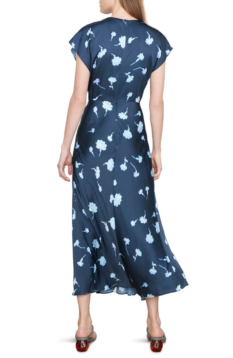 Vince Sea Carnation Floral Satin Midi Dress, Alternate, color, 