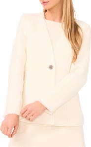 Ted Baker Tweed V-Neck Blazer