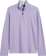 Johnston & Murphy Icon Reversible Cotton Blend Quarter Zip Pullover