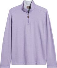 Johnston & Murphy Icon Reversible Cotton Blend Quarter Zip Pullover