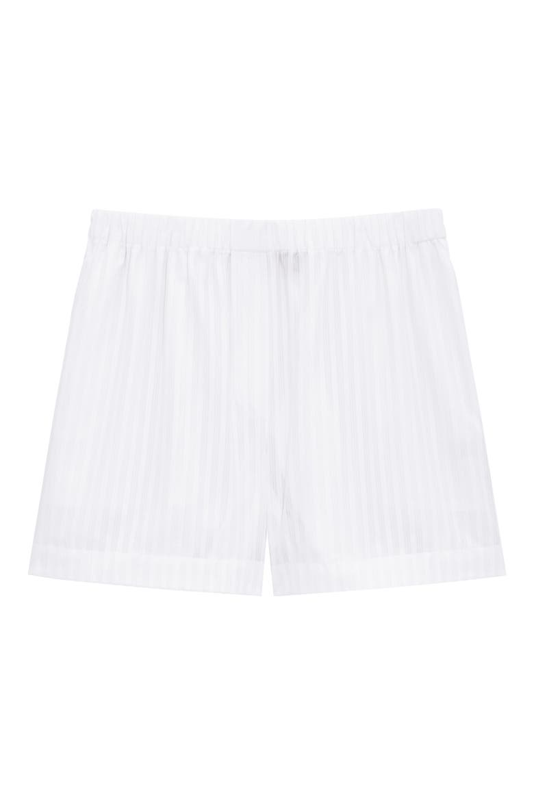 Stripe Cotton Boxers Shorts, Alternate, color, WHITE