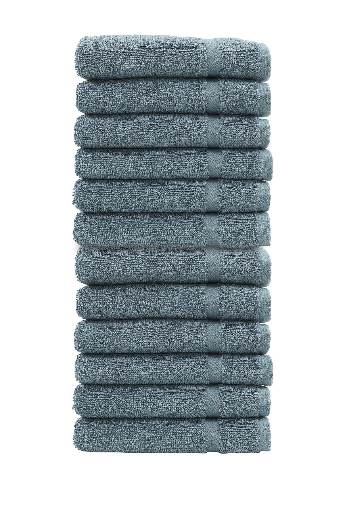 Linum Home Textiles Denzi Washcloths - Set of 12 - Denzi Blue