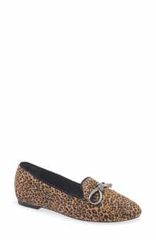 Crystal Bow Genuine Calfskin Loafer