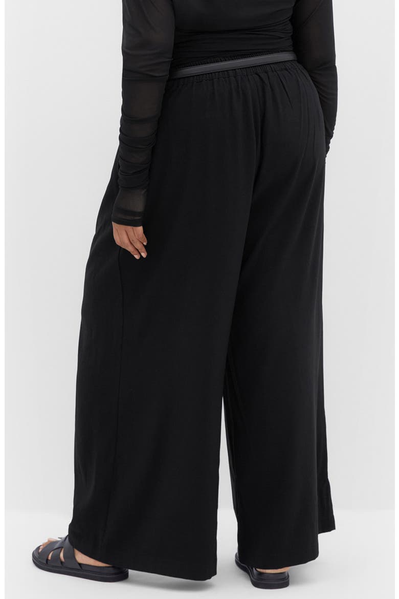 Abbie Wide Leg Pants, Alternate, color, BLACK