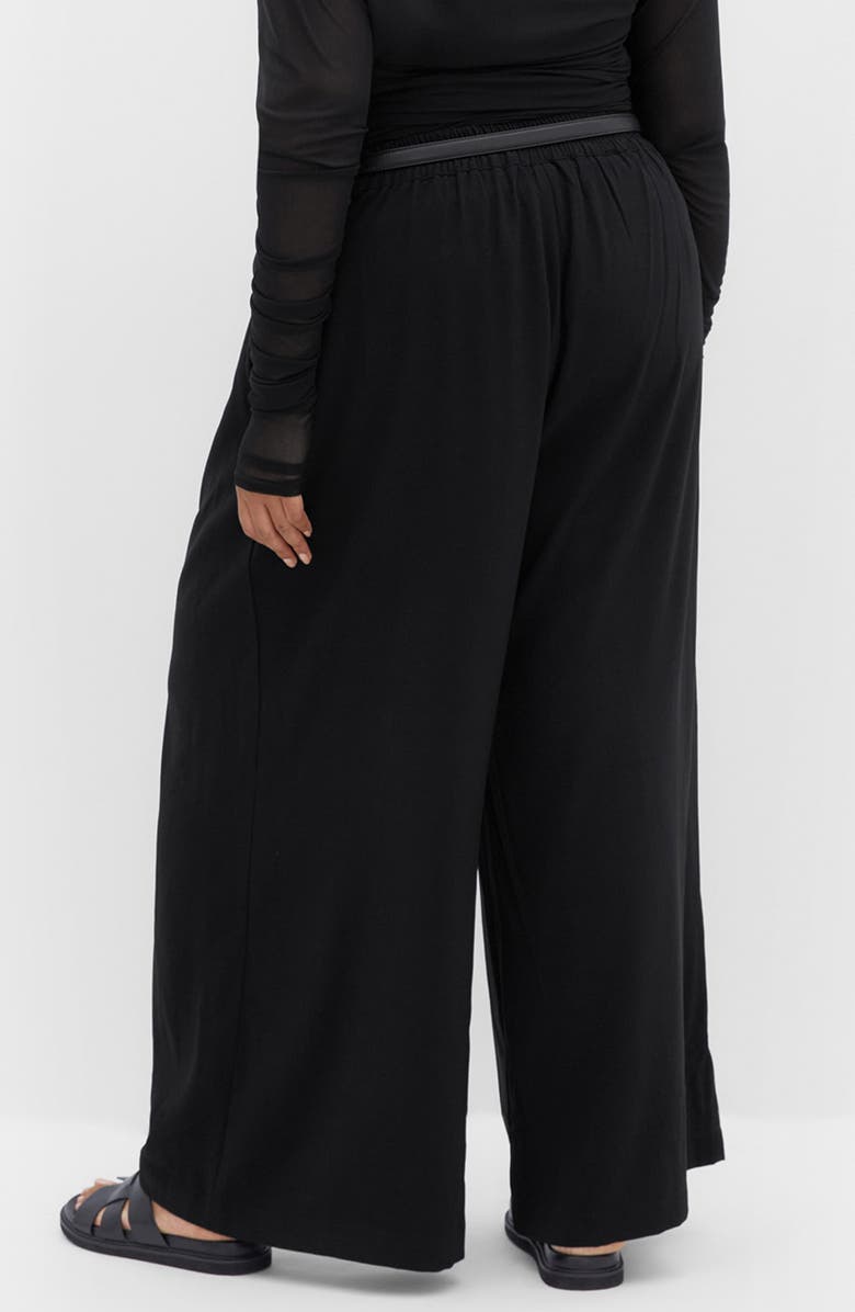 City Chic Abbie Wide Leg Pants, Alternate, color, Black
