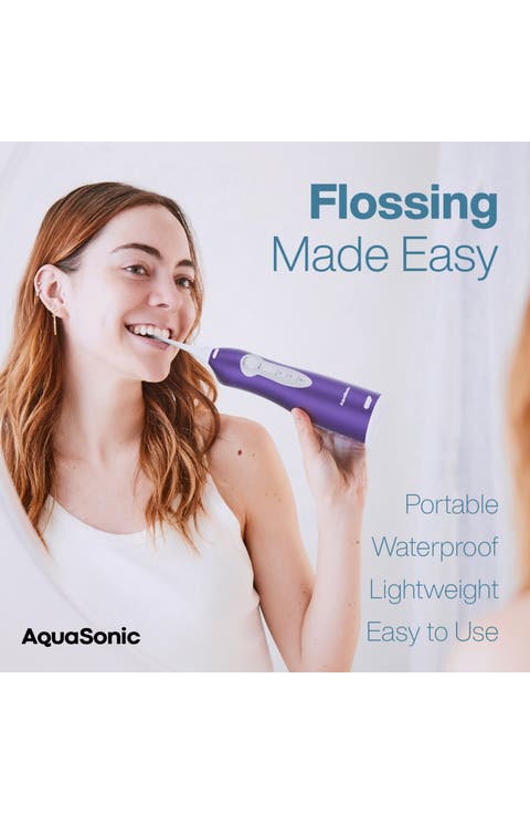 Aqua Flosser Cordless Rechargeable Water Flosser in Black