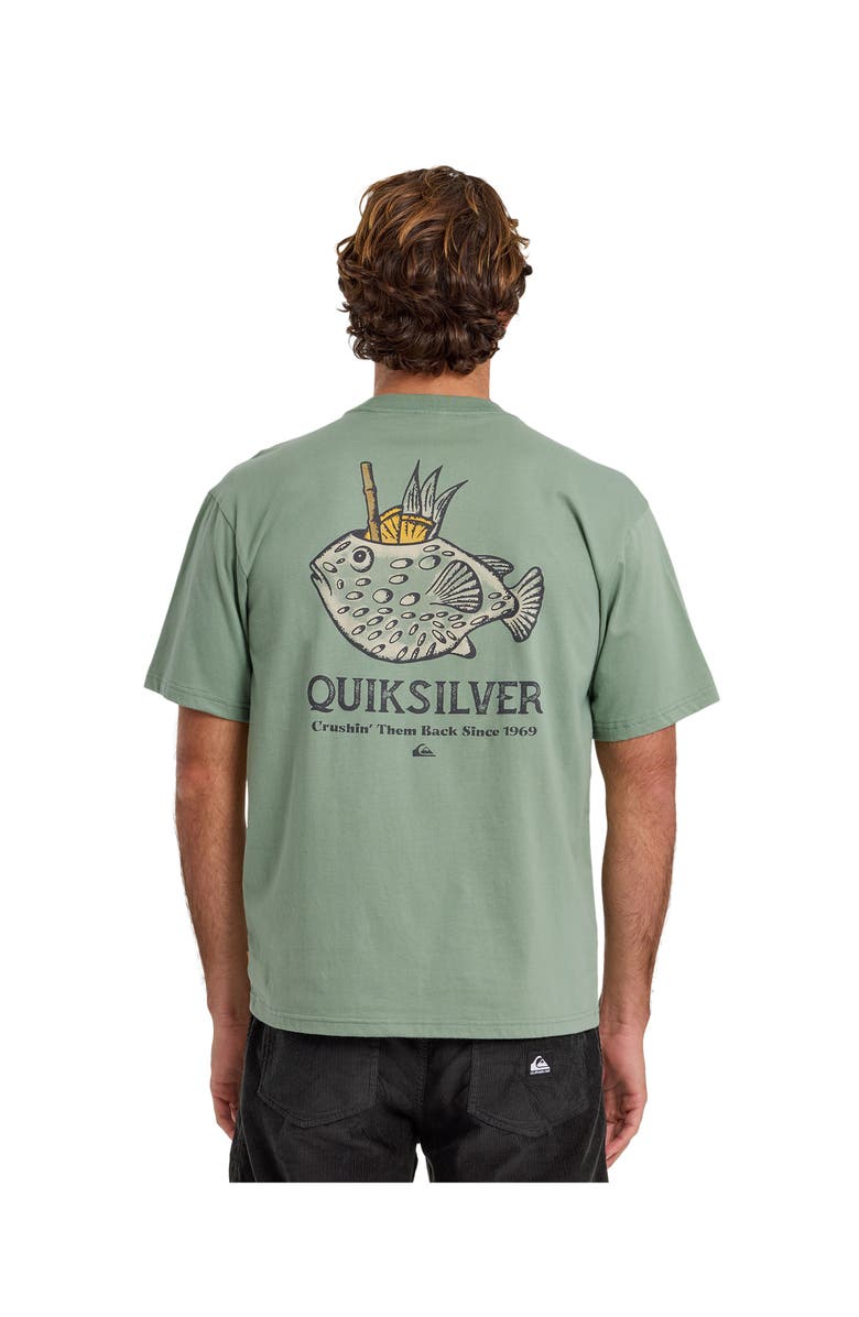 Quiksilver Mai Tai Time QMT0 Short Sleeve Shirt, Alternate, color, Lily Pad