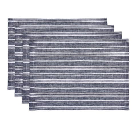 Linen Placemats - Chelsea Stripe, 14" x 19" Inch