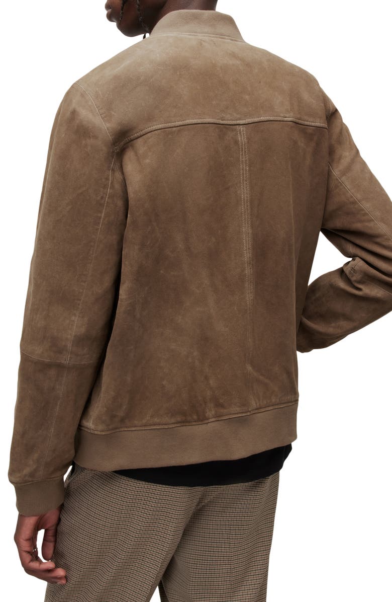 AllSaints Dains Suede Bomber Jacket, Alternate, color, 