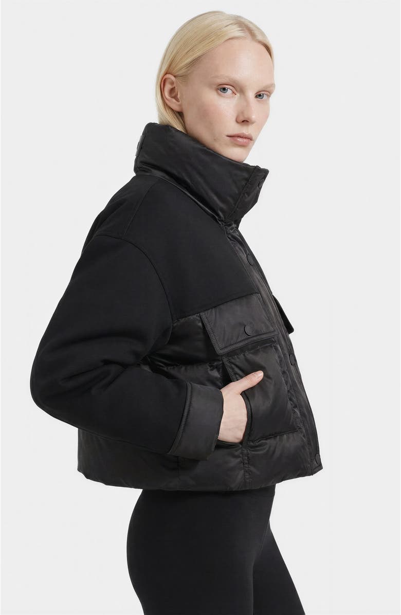 Rudsak Rome Mixed Media Down Jacket, Alternate, color, Black