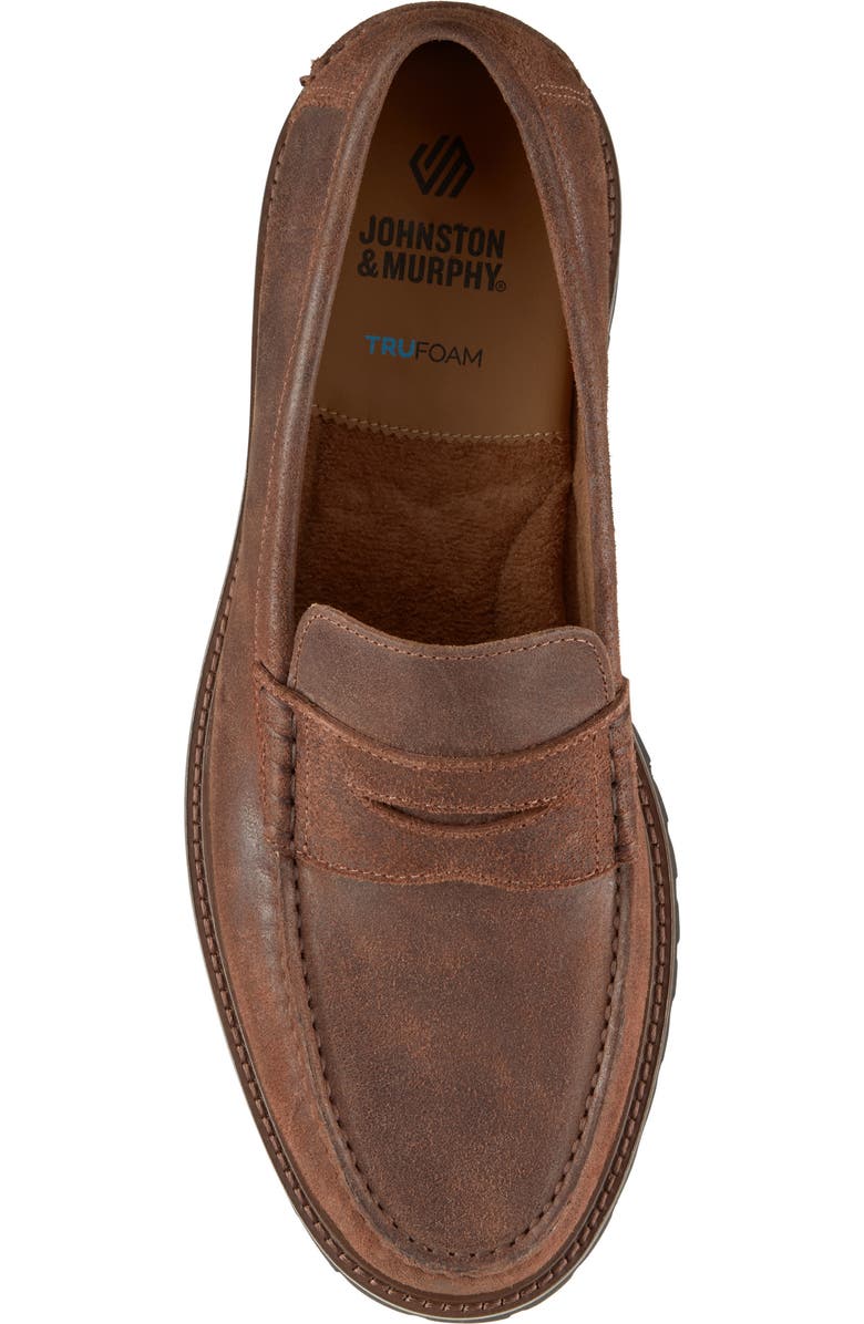 Johnston & Murphy Collier Penny Loafer, Alternate, color, Brown Bomber Leather