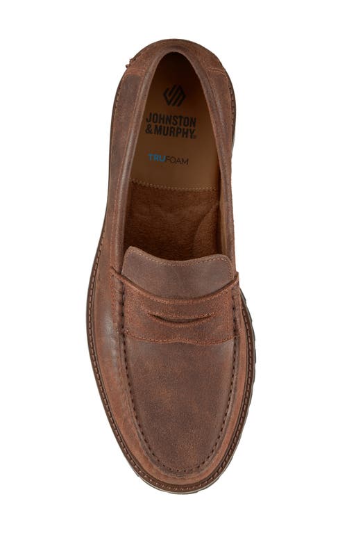 Johnston & Murphy Collier Penny Loafer In Brown