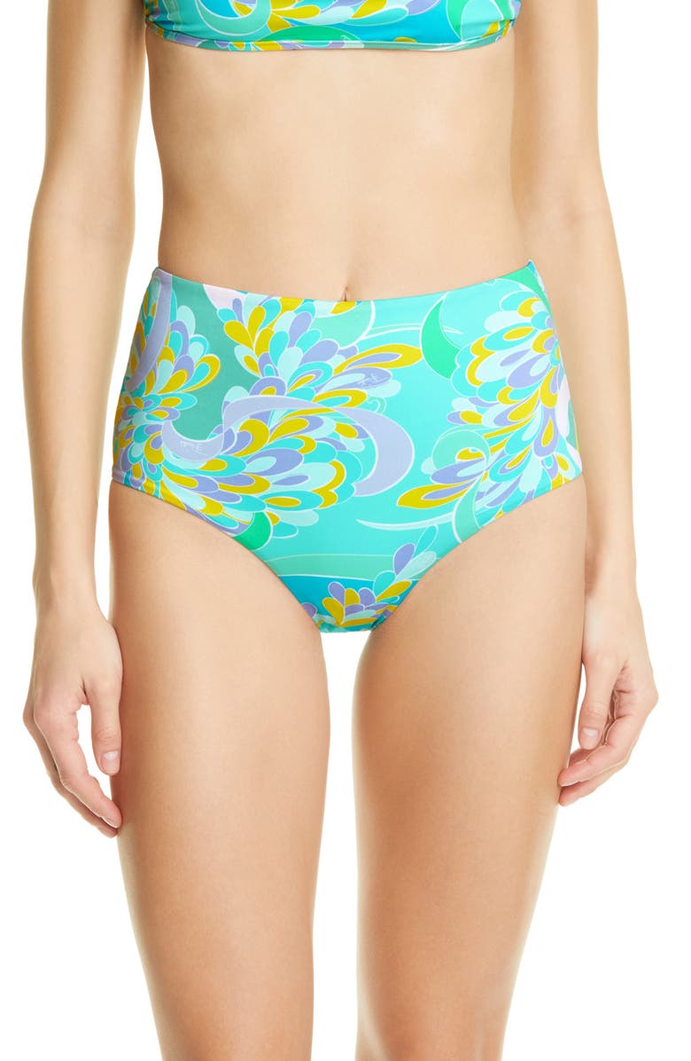 Emilio Pucci Lily Print Bikini Bottoms, Main, color,