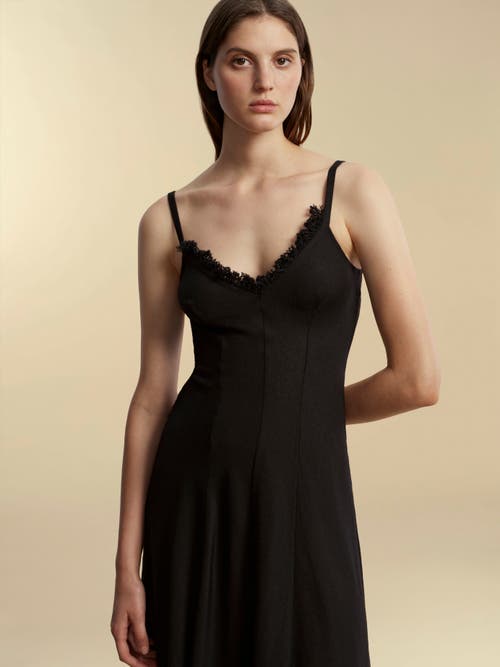 Marina Moscone Wool Dress In Black