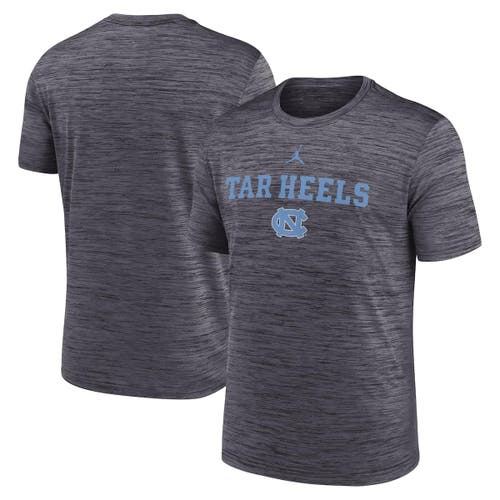 Shop Jordan Brand Black North Carolina Tar Heels 2025 Sideline Velocity Performance T-shirt