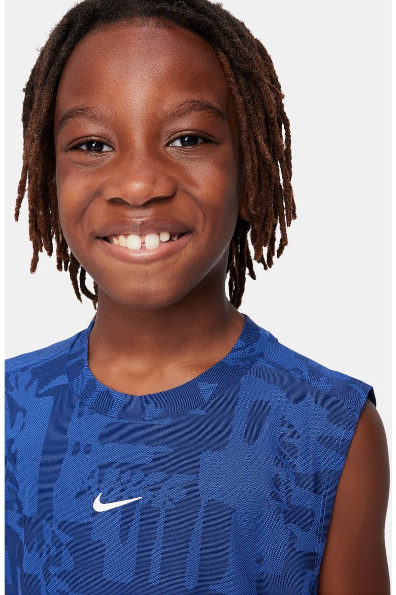 Kids' Dri-FIT Multi Muscle Tee, Alternate, color, GAME ROYAL/ WHITE