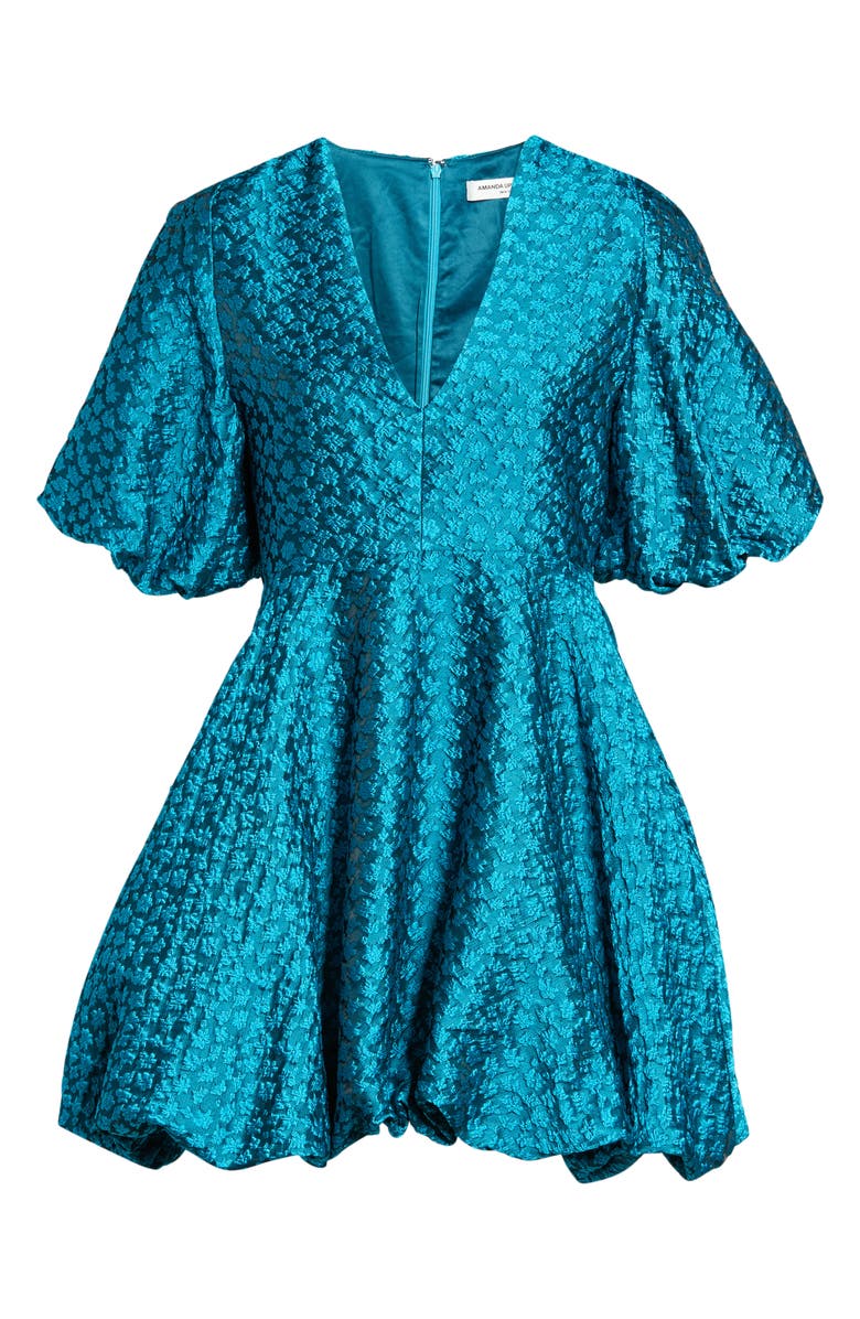 Amanda Uprichard Minta Floral Jacquard Babydoll Bubble Minidress, Alternate, color, 