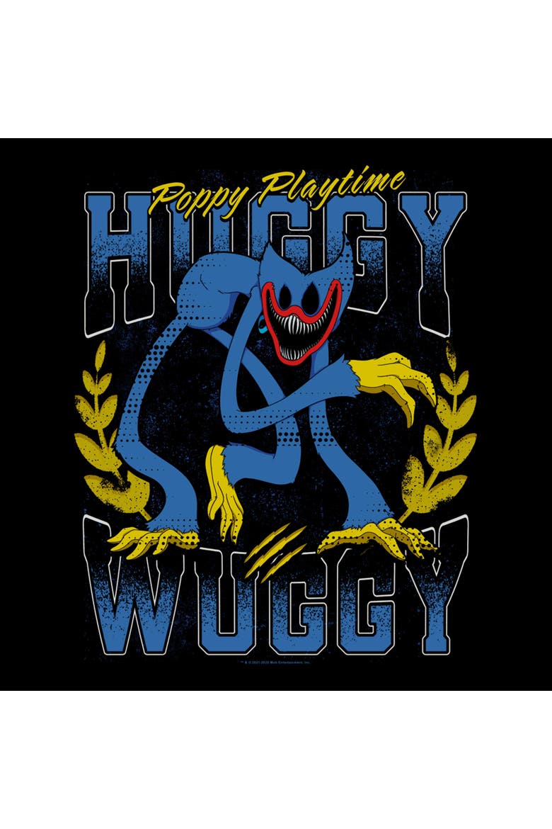 Boy's Poppy Playtime Collegiate Huggy Wuggy  Graphic T-Shirt, Alternate, color, Black