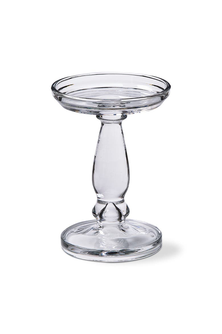 Lana Clear Glass Reversible Candle Holder Large, Main, color, White