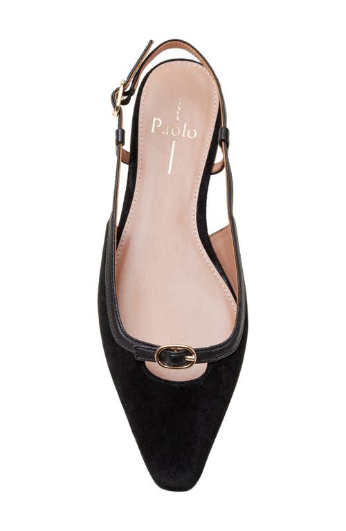 Linea Paolo Cassidy Pointed Toe Slingback Flat In Black