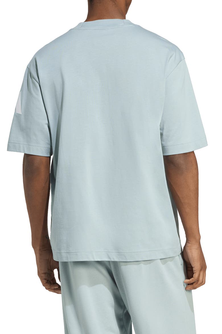 Essentials Loose Fit 3-Bar Logo T-Shirt, Alternate, color, WONDER SAGE/ WHITE