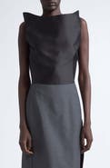 Jil Sander Sleeveless Silk & Wool Top