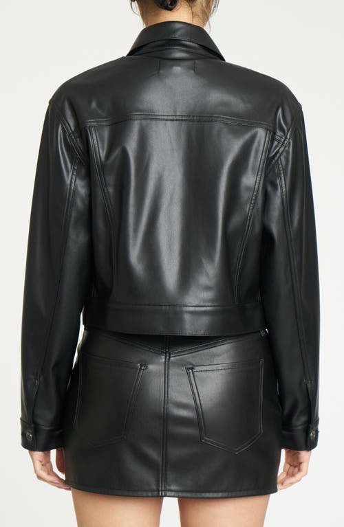 DAZE DAZE CHASER FAUX LEATHER TRUCKER JACKET
