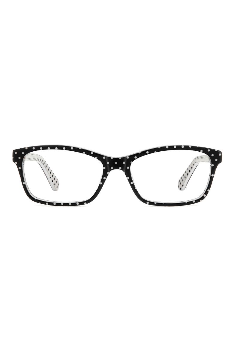 catrina 51mm rectangular optical glasses, Main, color, BLACK PATTERN WHITE