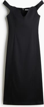 H&M Fitted Off-the-shoulder Dress