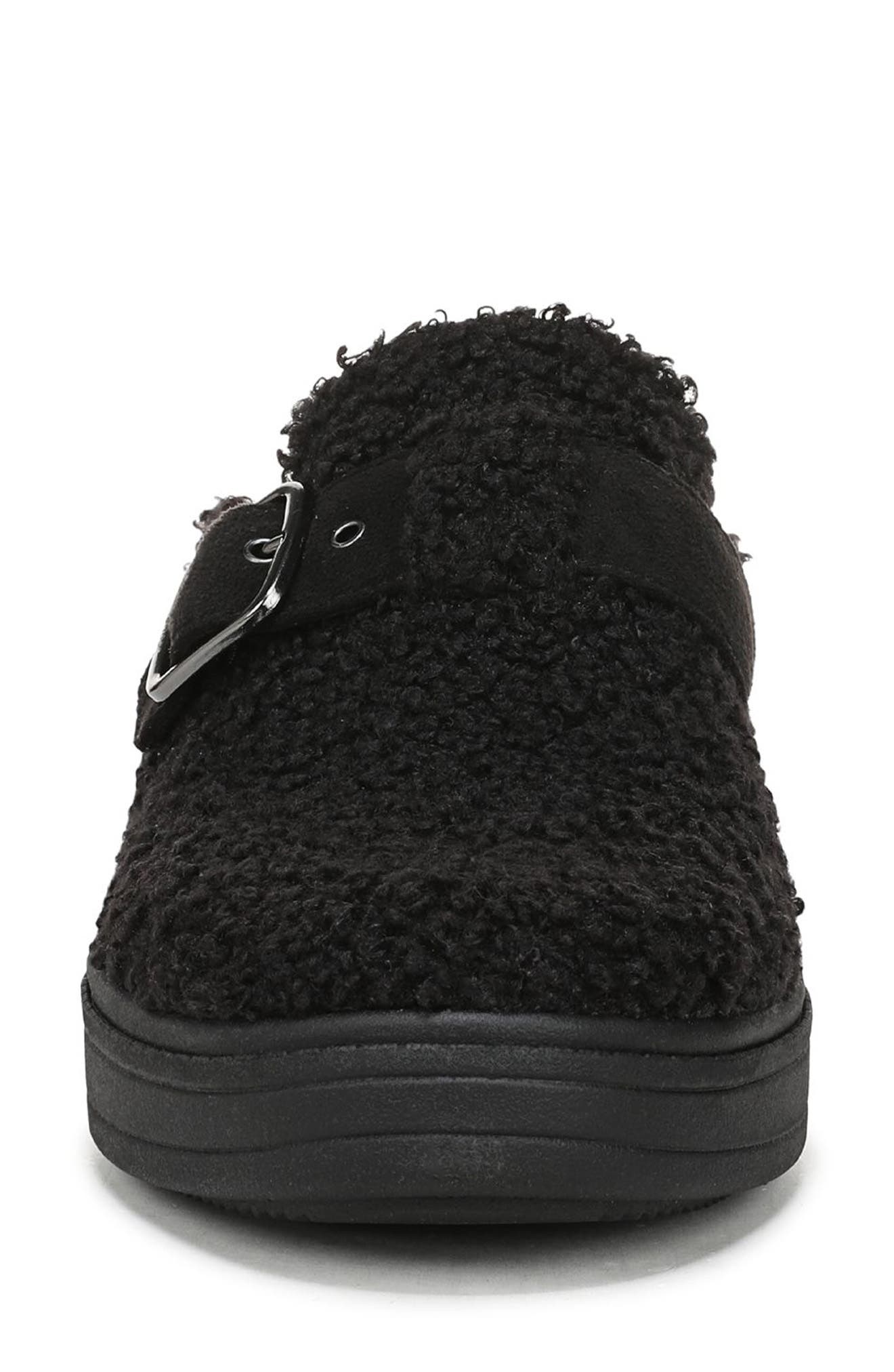 LifeStride Vibe Cozy Faux Shearling Mule, Alternate, color, Black