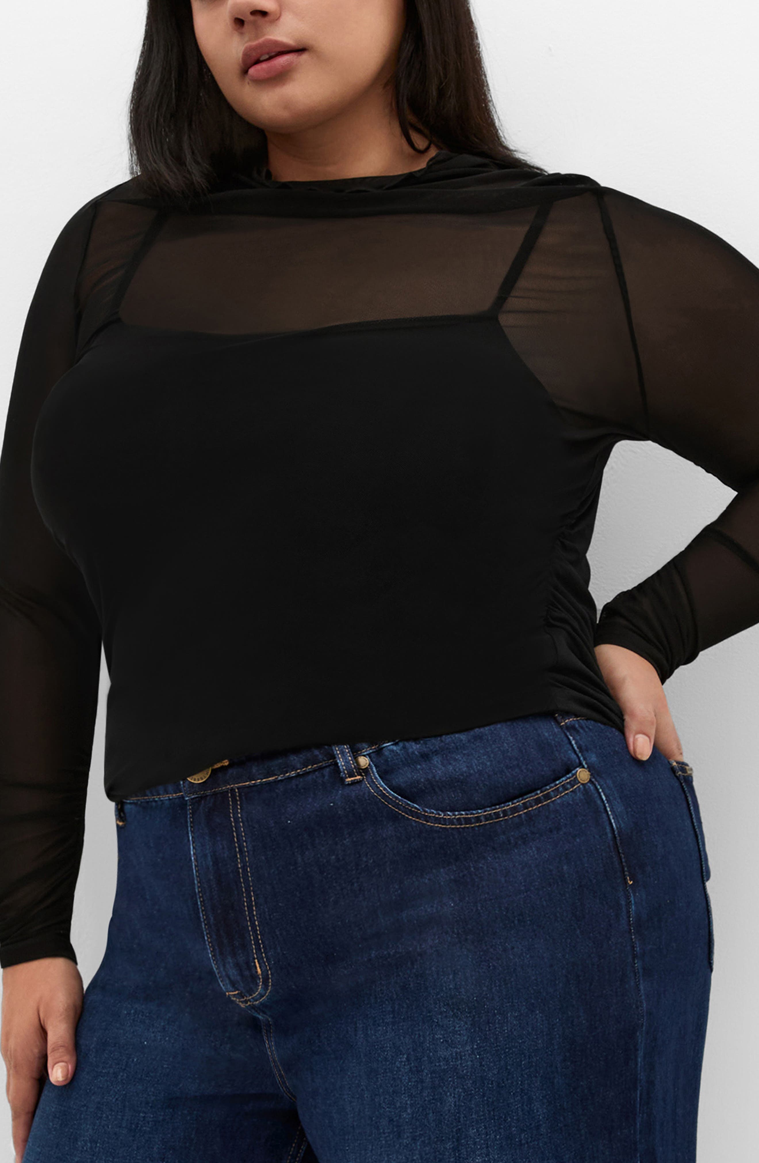 Lauryn Sheer Stretch Mesh Top