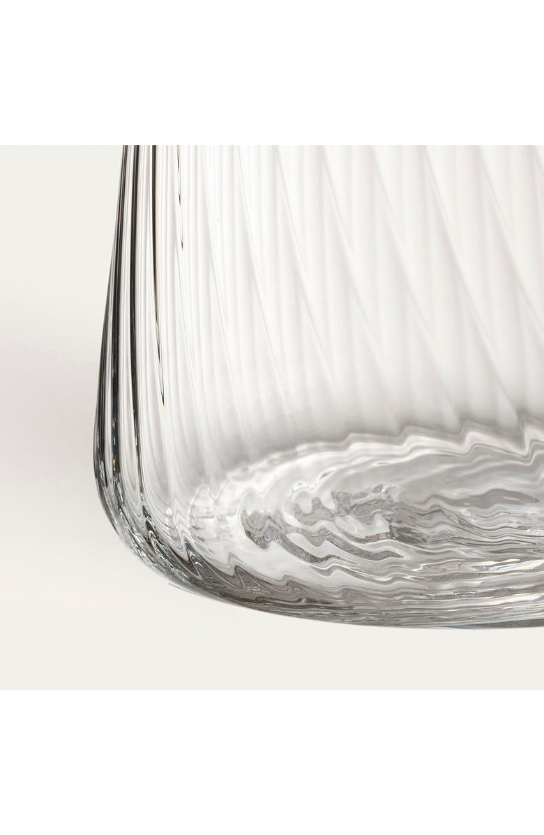 Zsa Zsa Zsu Poznan Optical Glass Water Glass 13 oz Transparent Set of 8, Alternate, color, Clear