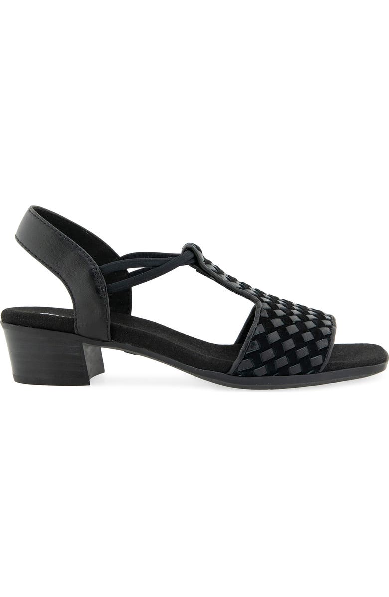 Munro Susan Sling Back Sandal, Alternate, color, Black Woven Leather
