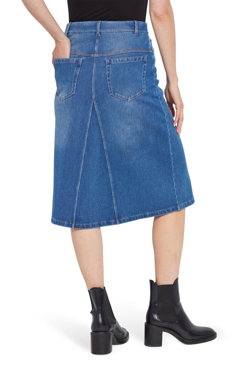 Lysse 'Lyssentials Bella Denim Skirt, Alternate, color, Mid Wash